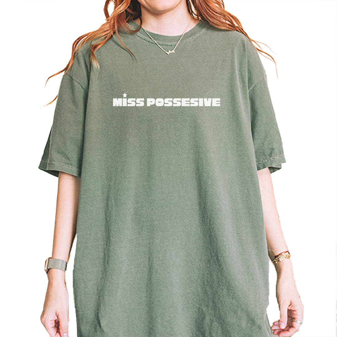 Miss Possessive Music Vintage Soft Unisex T-shirt Moss