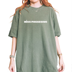 Miss Possessive Music Vintage Soft Unisex T-shirt Moss