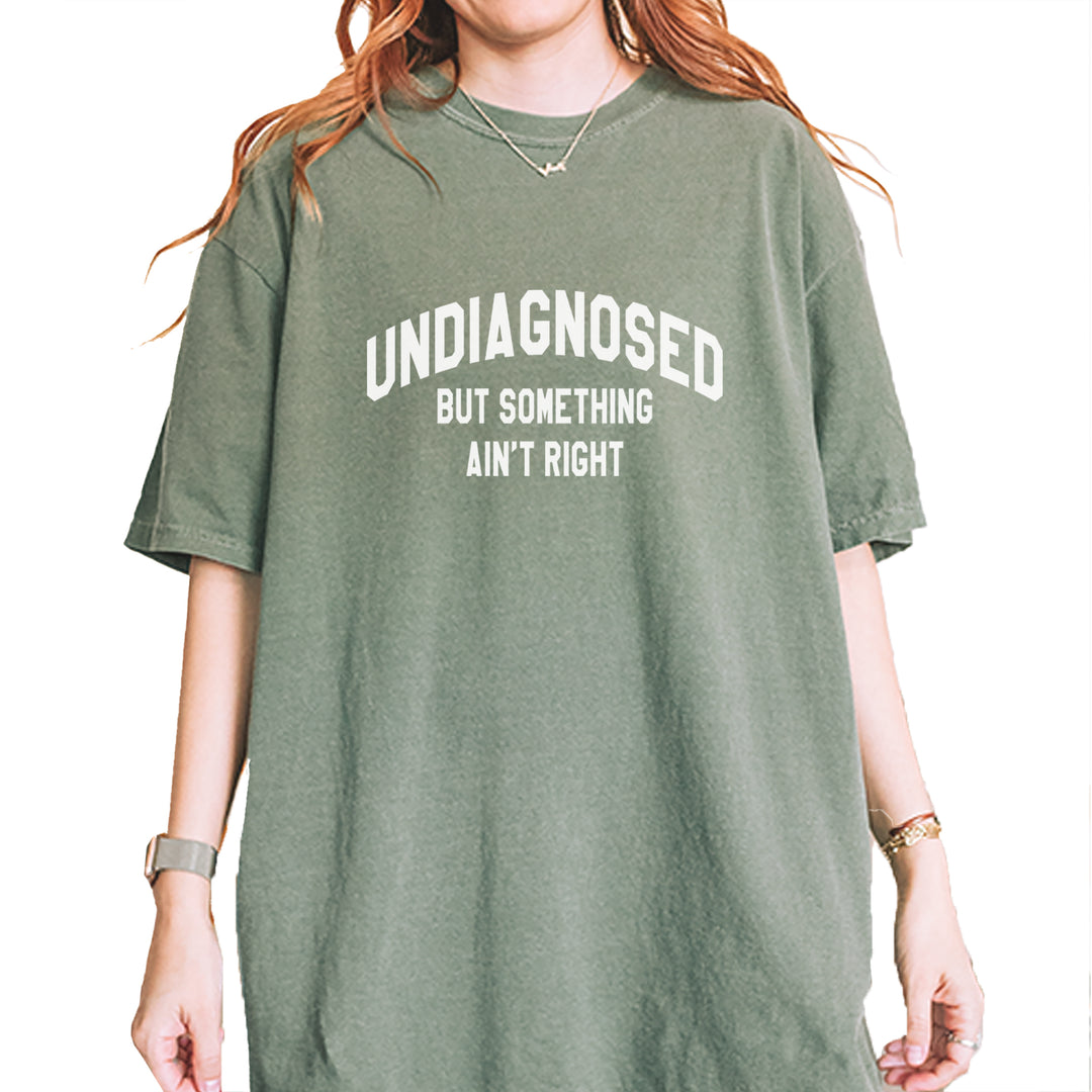 Undiagnosed But Something Ain't Right Vintage Soft Unisex T-shirt Moss