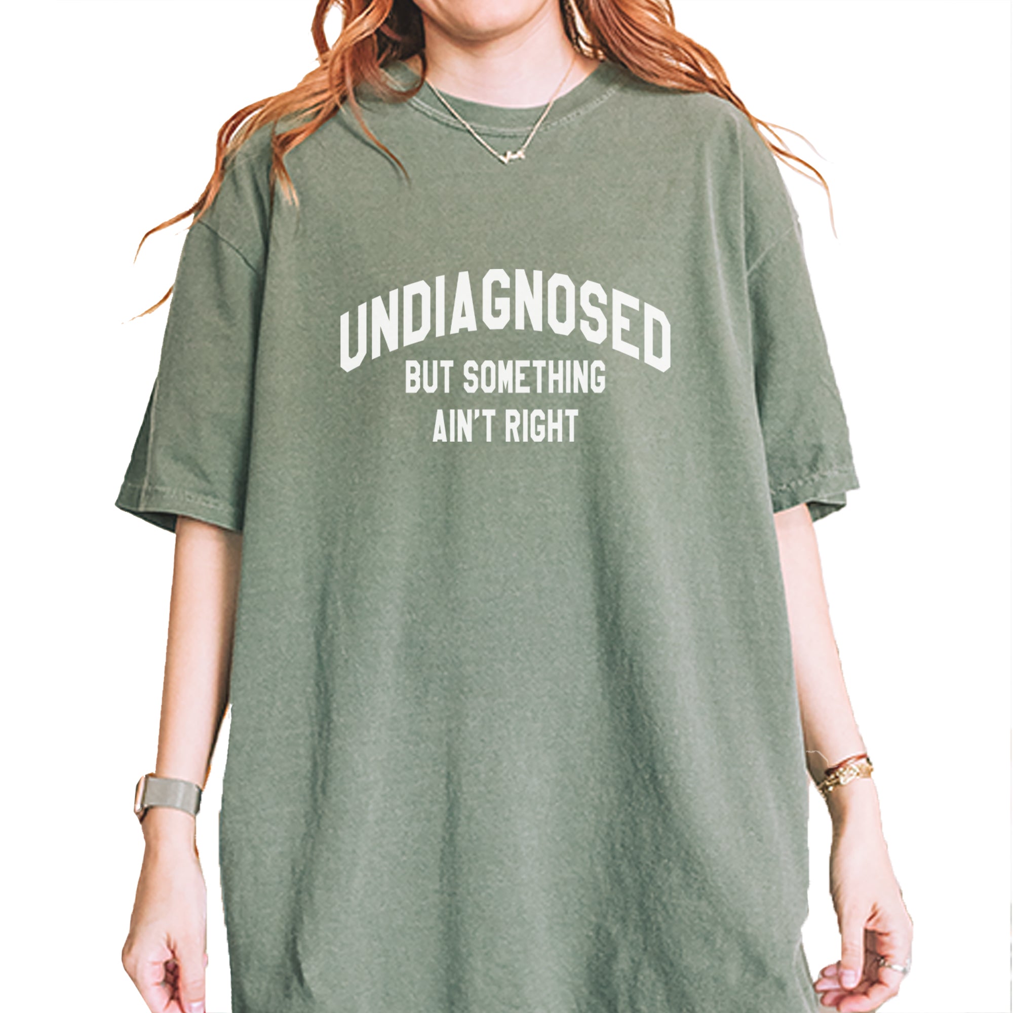 Undiagnosed But Something Ain't Right Vintage Soft Unisex T-shirt Moss