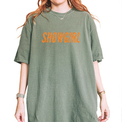 Showgirl Orange Glitter Vintage Soft Unisex T-shirt Moss