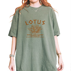 Lotus Hotel and Casino Vintage Soft Unisex T-shirt Moss