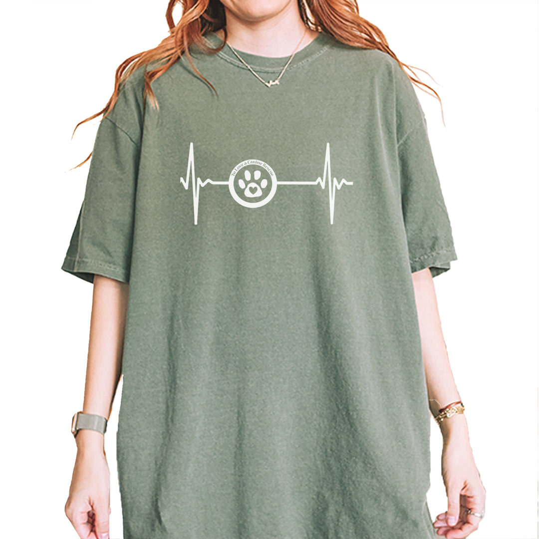 TLC Rescue Heartbeat Vintage Soft Unisex T-shirt Moss