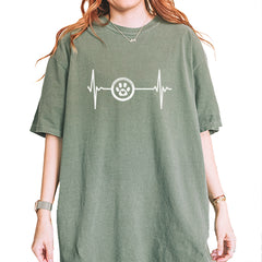 TLC Rescue Heartbeat Vintage Soft Unisex T-shirt Moss