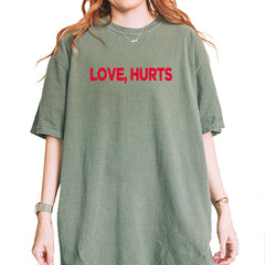 Love Hurts Vintage Soft Unisex T-shirt Moss