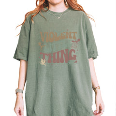 Violent Little Thing Dragon Vintage Soft Unisex T-shirt Moss