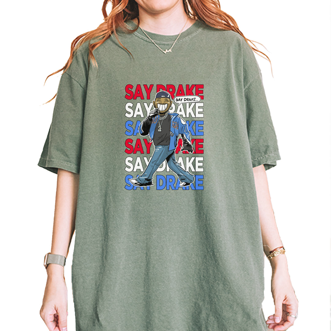 Say Drake Smiling Meme Mustard Vintage Soft Unisex T-shirt Moss