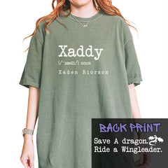 Xaddy Save A Dragon Ride A Wingleader Vintage Soft Unisex T-shirt Moss