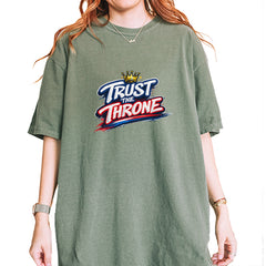 Trust The Throne Crown Philly Hoops Vintage Soft Unisex T-shirt Moss