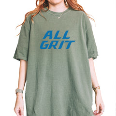 All Grit Detroit Football Vintage Soft Unisex T-shirt Moss