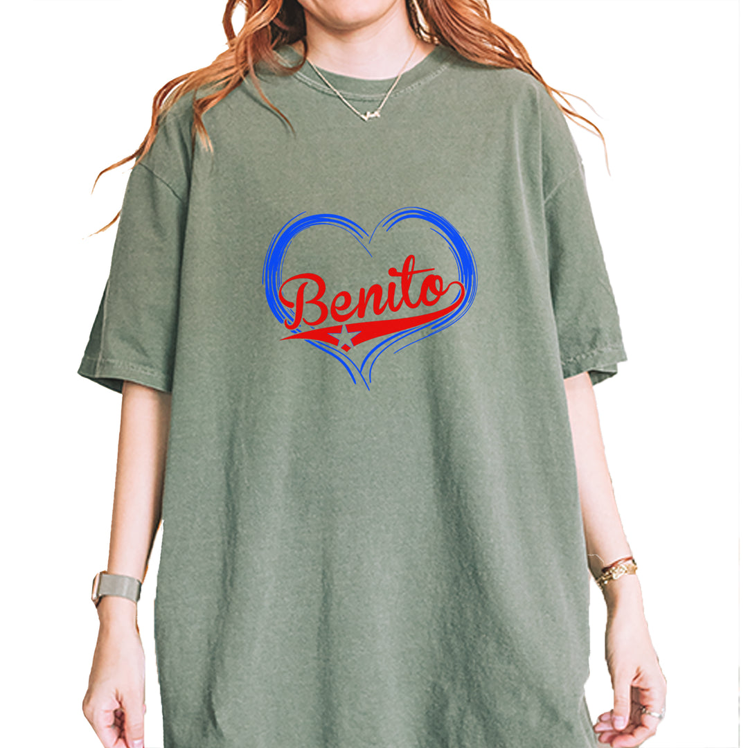 Benito Heart Puerto Rico Vintage Soft Unisex T-shirt Moss
