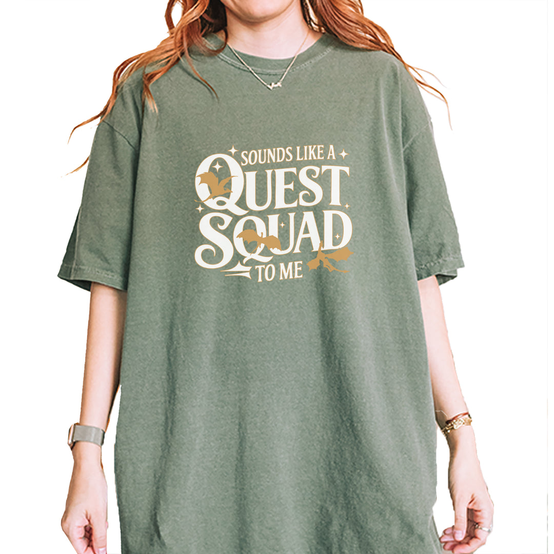 Sounds Like A Quest Squad To Me Empyrean Vintage Soft Unisex T-shirt Moss