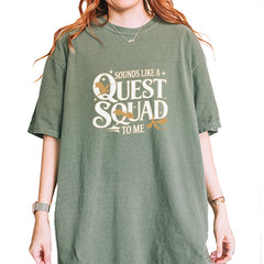 Sounds Like A Quest Squad To Me Empyrean Vintage Soft Unisex T-shirt Moss