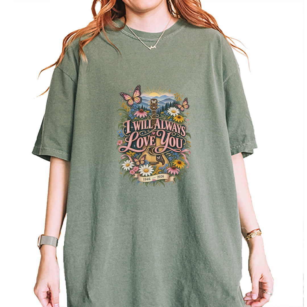 I Will Always Love You Dolly Vintage Soft Unisex T-shirt Moss