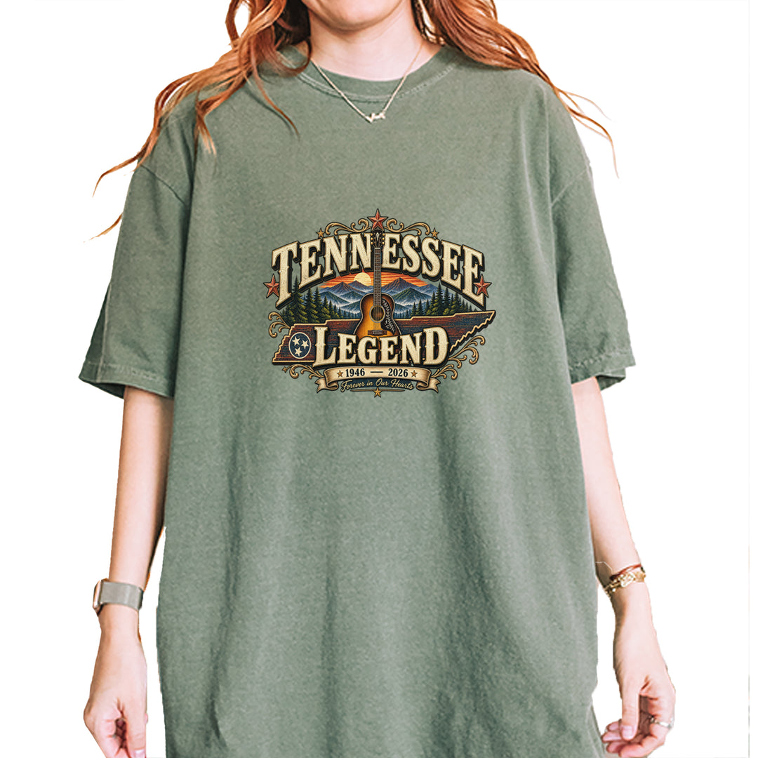 Tennessee Legend Country Music Dolly Vintage Soft Unisex T-shirt Moss