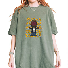 MUSTARD! Not Like Us Tv Off graphic on Garment-Dyed Heavyweight Unisex T-Shirt in Moss