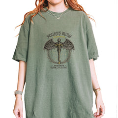 Fourth Wing Dragon Rider Vintage Basgiath War College Vintage Soft Unisex T-shirt Moss