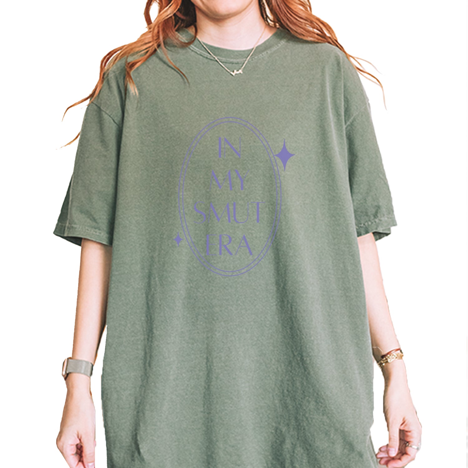 In My Smut Era Romantasy Vintage Soft Unisex T-shirt Moss