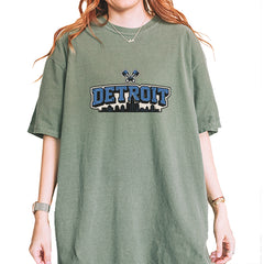 Detroit Motor City Retro Piston Vintage Soft Unisex T-shirt Moss