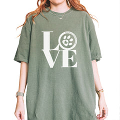 TLC LOVE Dog Rescue Vintage Soft Unisex T-shirt Moss