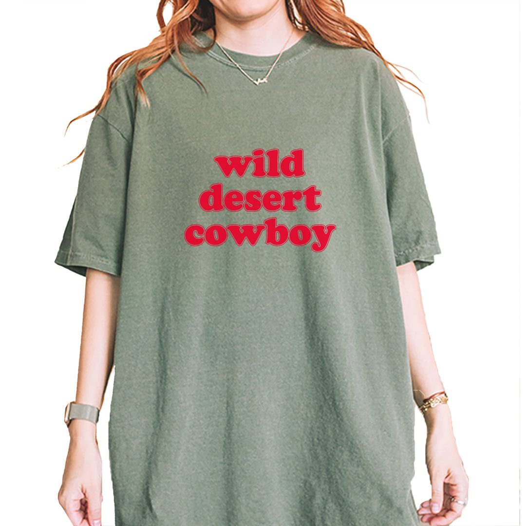 Wild Desert Cowboy Country Vintage Soft Unisex T-shirt Moss