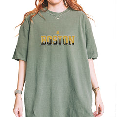 Boston City Pride Irish Vintage Soft Unisex T-shirt Moss