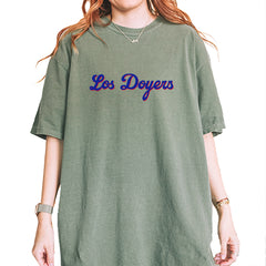 Los Doyers LA Baseball Vintage Soft Unisex T-shirt Moss