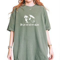 We Do Not Eat Our Allies Fourth Wing Basgiath Vintage Soft Unisex T-shirt Moss