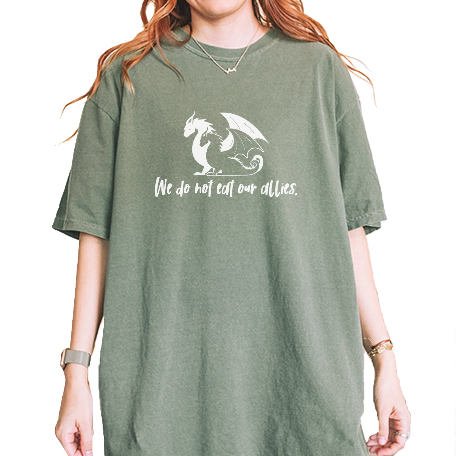 We Do Not Eat Our Allies Fourth Wing Basgiath Vintage Soft Unisex T-shirt Moss