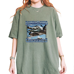 Bombardino Crocodilo Brainrot Vintage Soft Unisex T-shirt Moss