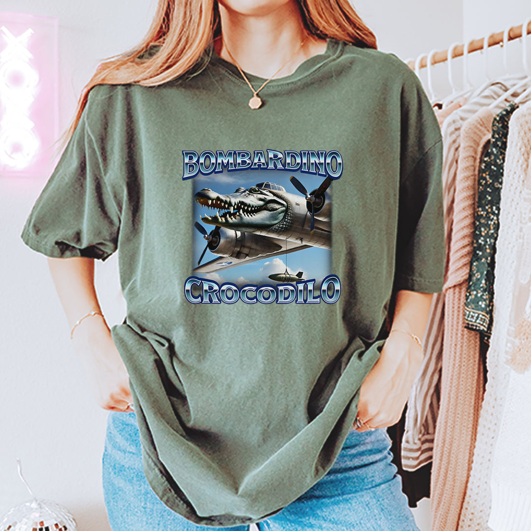 Bombardino Crocodilo Brainrot Vintage Soft Unisex T-shirt 