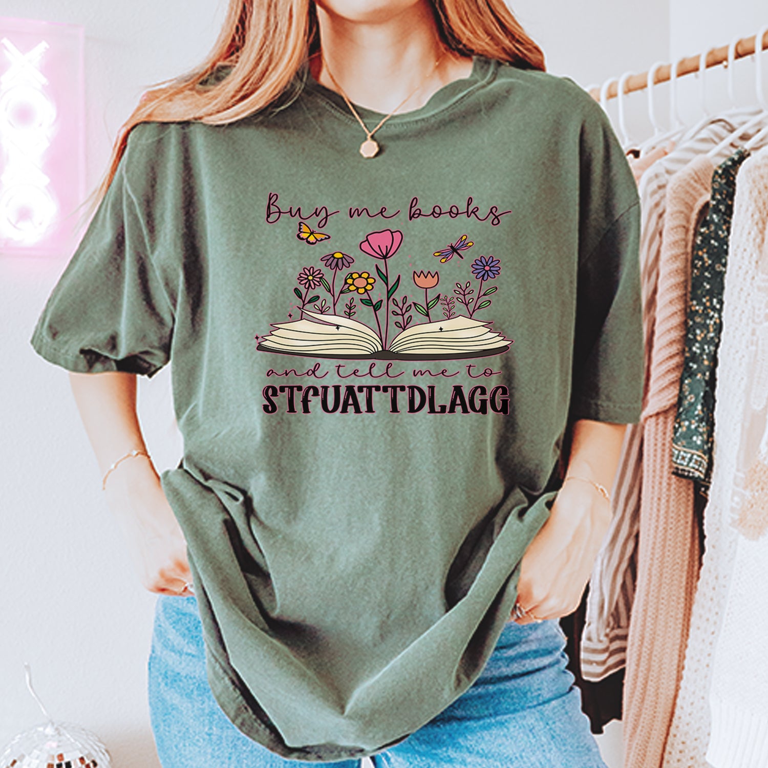 Buy Me A Book And Tell Me To Stfuattdlagg Vintage Soft Unisex T-shirt 