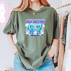 67 Six Seven Meme Kawaii Cloud Vintage Soft Unisex T-shirt 