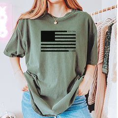 Redacted American Flag Vintage Soft Unisex T-shirt 