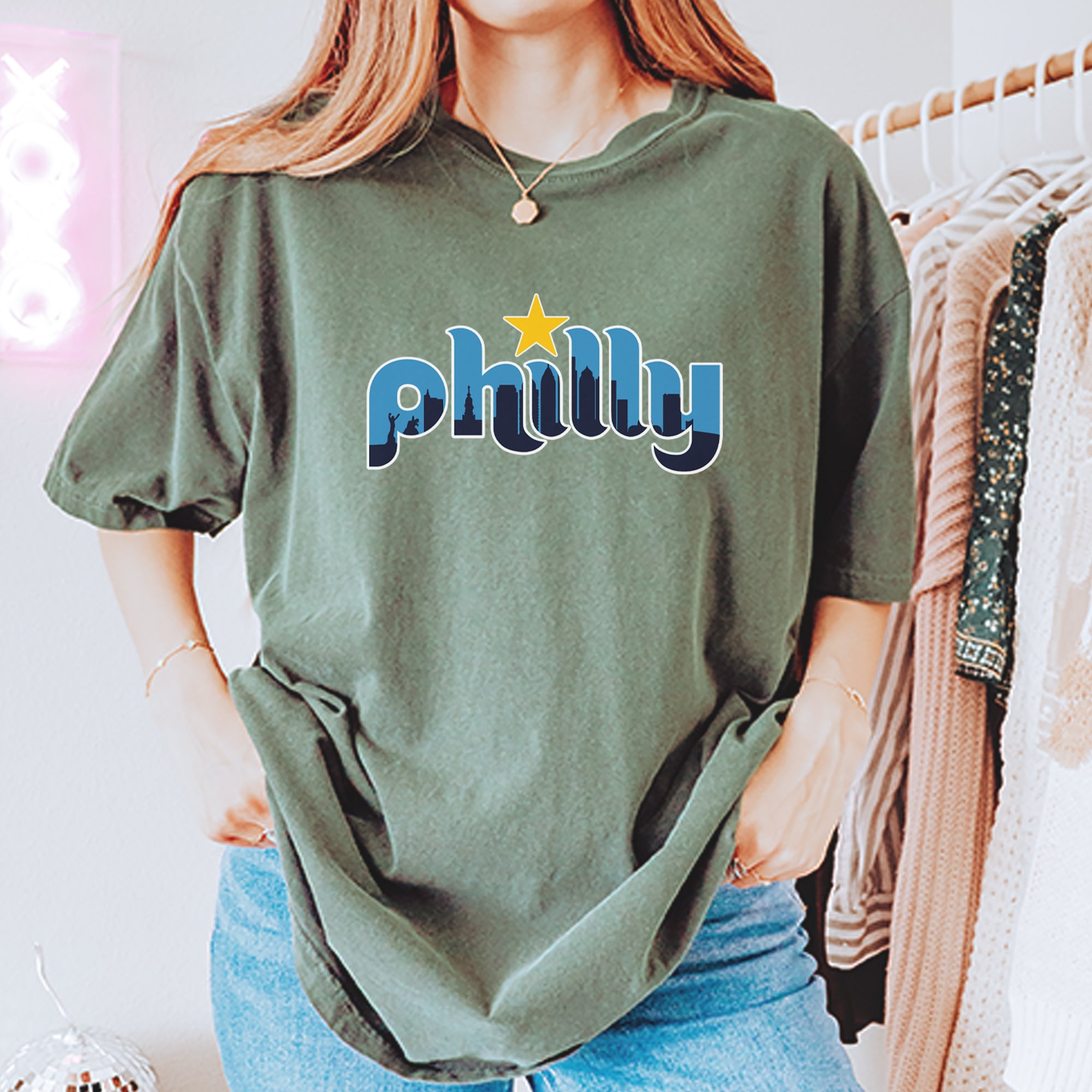 Skyline Philly Philadelphia Vintage Soft Unisex T-shirt 