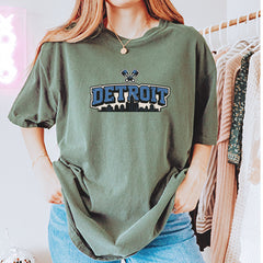 Detroit Motor City Retro Piston Vintage Soft Unisex T-shirt 