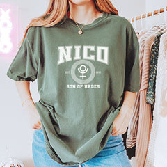 Nico Son of Hades Underworld Crest Vintage Soft Unisex T-shirt 