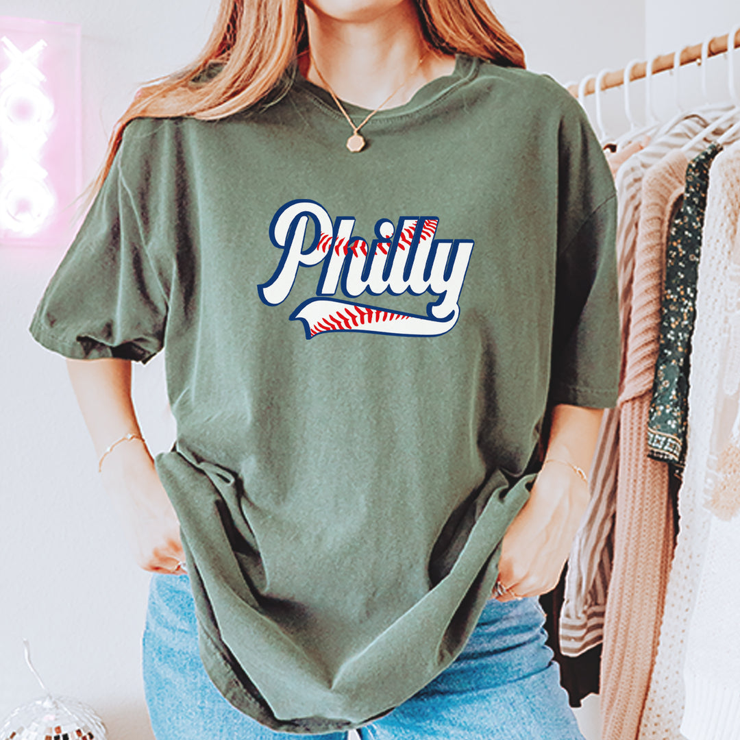 Philly Baseball Stitching Vintage Soft Unisex T-shirt 