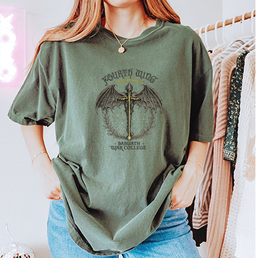 Fourth Wing Dragon Rider Vintage Basgiath War College Vintage Soft Unisex T-shirt 