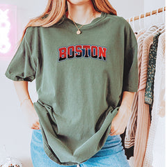 Boston City Pride Skyline Vintage Soft Unisex T-shirt 
