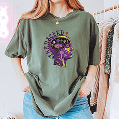 Psychedelic Cosmic Mushroom Head Vintage Soft Unisex T-shirt 