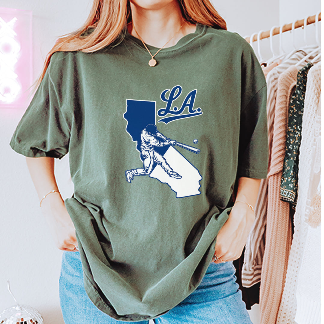 Los Angeles Baseball Batter Up Vintage Soft Unisex T-shirt 