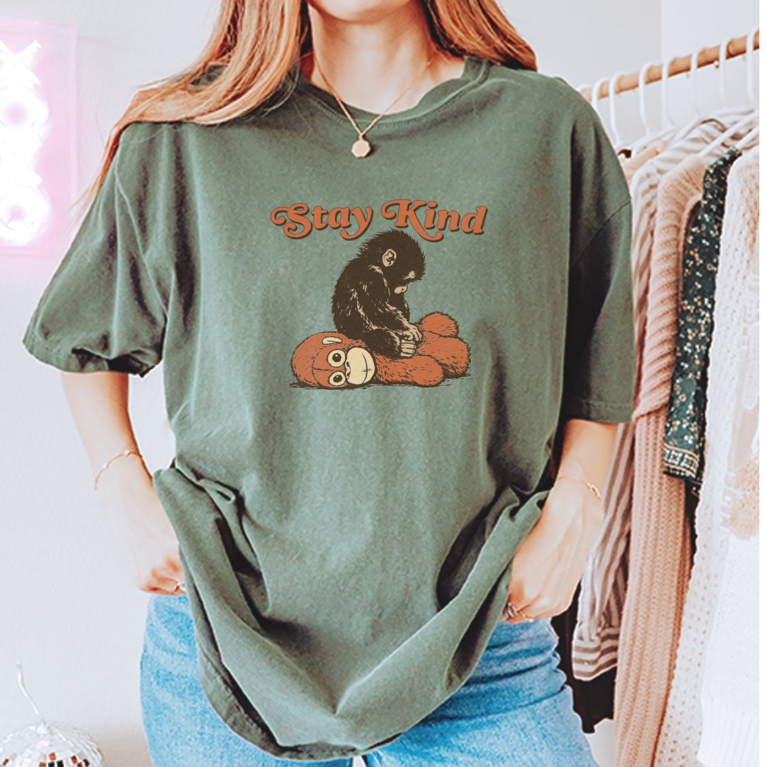 Punch Stay Kind Macaque Vintage Soft Unisex T-shirt 