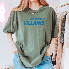 Detroit Villains Grit Football Vintage Soft Unisex T-shirt 