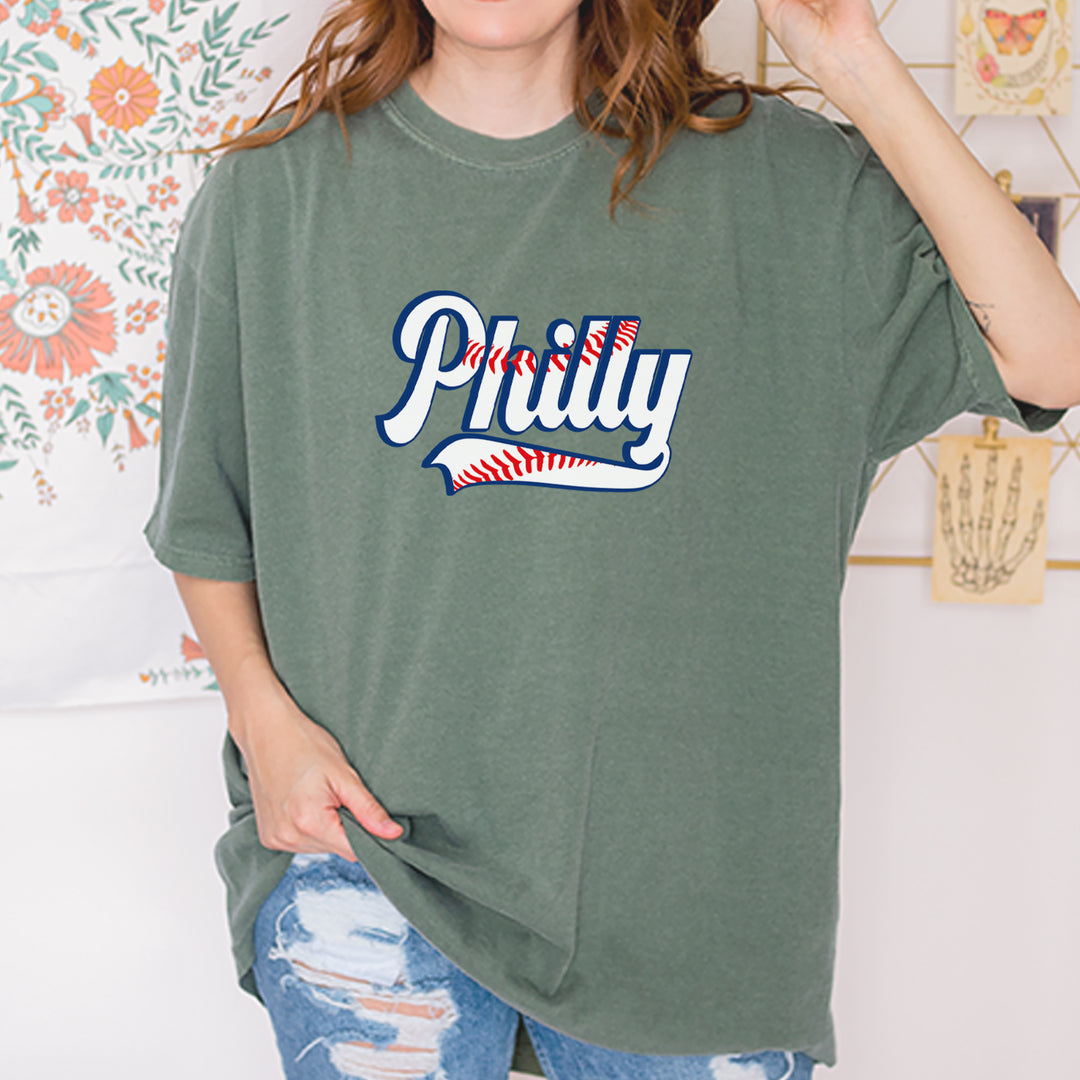 Philly Baseball Stitching Vintage Soft Unisex T-shirt 