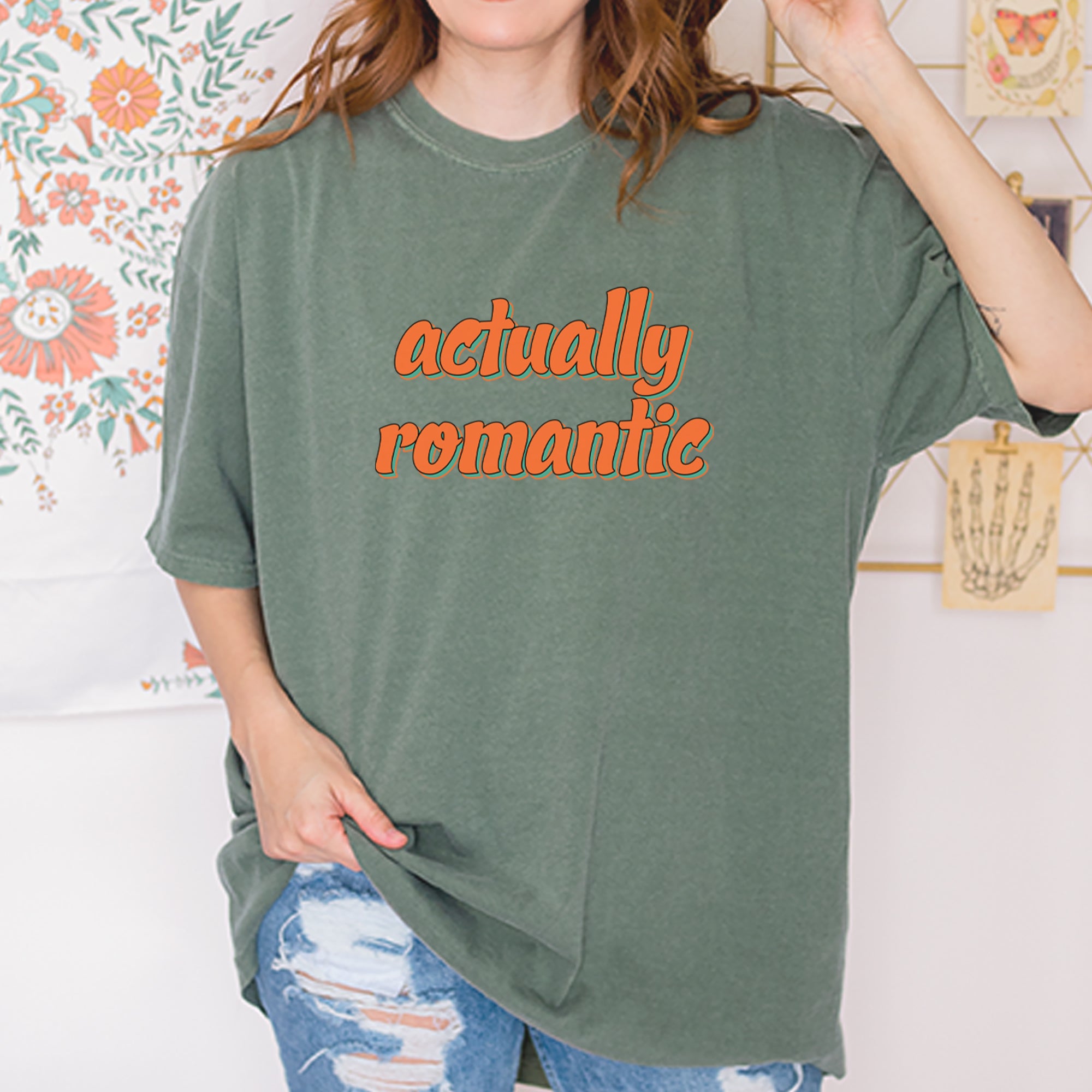 Actually Romantic Vintage Soft Unisex T-shirt 