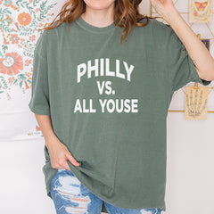 Philly Vs. All Youse Philly Thing graphic on Garment-Dyed Heavyweight Unisex T-Shirt alternate view 19