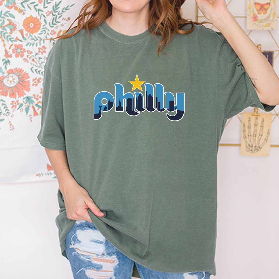 Skyline Philly Philadelphia Vintage Soft Unisex T-shirt 