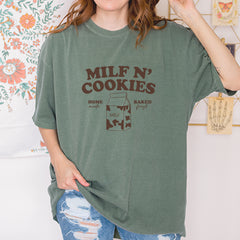 Milf And Cookies graphic on Garment-Dyed Heavyweight Unisex T-Shirt alternate view 25