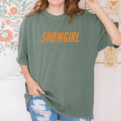 Showgirl Orange Glitter Vintage Soft Unisex T-shirt 